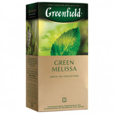 Чай GREENFIELD (Гринфилд) Green Melissa, зеленый, 25 пакетиков в конвертах по 1,5 г