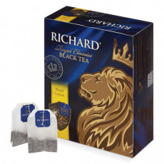 Чай RICHARD (Ричард) Royal Ceylon (Роял Цейлон), черный, 100 пакетиков по 2 г, 610601, 610606