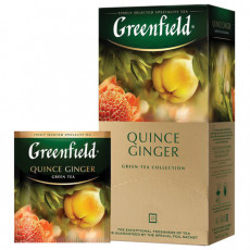 Чай GREENFIELD (Гринфилд) Quince Ginger, зеленый, айва-имбирь, 25 пакетиков в конвертах по 2 г, 1388-10