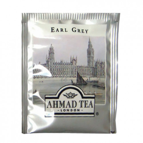 Чай AHMAD (Ахмад) Earl Grey, черный с ароматом бергамота, 100 пакетиков с ярлычками по 2 г, 595i-08