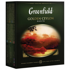 Чай GREENFIELD (Гринфилд) Golden Ceylon, черный, 100 пакетиков в конвертах по 2 г, 0581