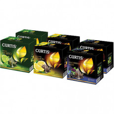 Чай CURTIS Fresh Mojito + Sunny Lemon + Blue Berries Blues, НАБОР 6 упаковок по 20 пирамидок, 101247