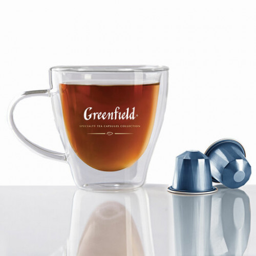 Чай в капсулах GREENFIELD Fusion Way, черный, земляника-фиалка, 10 шт. х 2,5 г, 1364-10