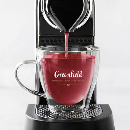 Чай в капсулах GREENFIELD Raspberry Cream, травяной, гибискус и малина, 10 шт. х 2,5 г, 1365-10