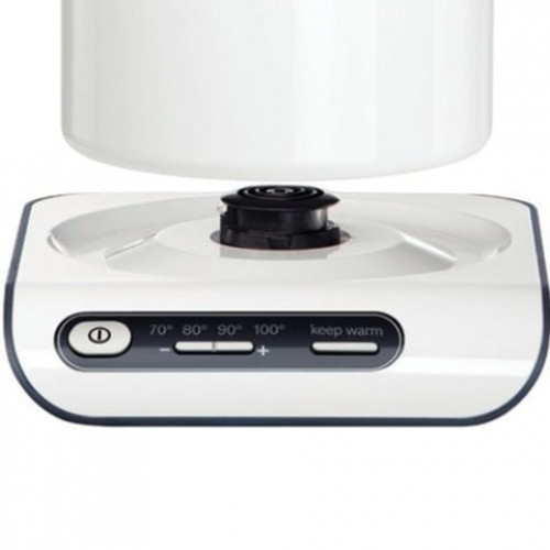 Чайник BOSCH TWK8611P, 1,5 л, 2400 Вт, закрытый нагревательный элемент, нержавеющая сталь, белый