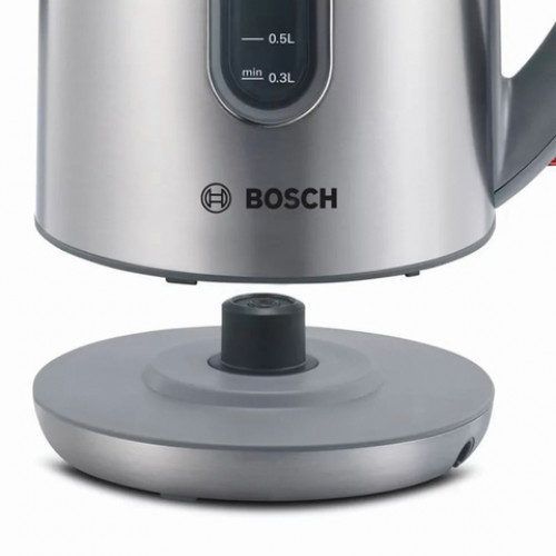 Чайник BOSCH TWK7901, 1,7 л, 2200 Вт, закрытый нагревательный элемент, нержавеющая сталь, серебристый