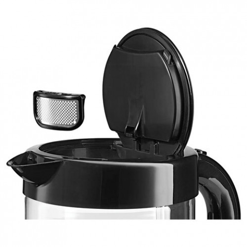Чайник BOSCH TWK70B03, 1,7 л, 2400 Вт, закрытый нагревательный элемент, стекло, черный