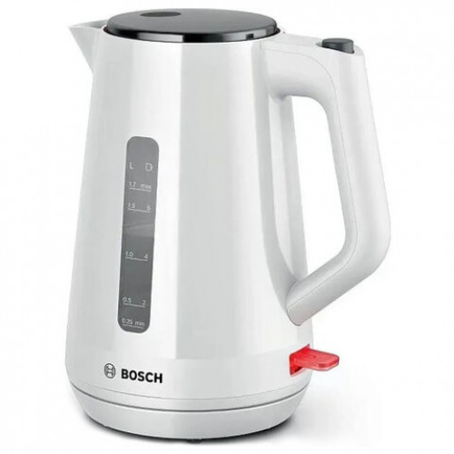 Чайник BOSCH TWK1M121, 1,7 л, 2400 Вт, закрытый нагревательный элемент, пластик, белый