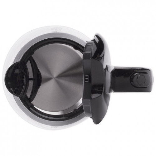 Чайник SONNEN KT-200BK, 1,7 л, 2200 Вт, закрытый нагревательный элемент, стекло, подсветка, черный, 451709