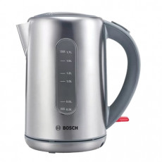 Чайник BOSCH TWK7901, 1,7 л, 2200 Вт, закрытый нагревательный элемент, нержавеющая сталь, серебристый Чайник BOSCH TWK7901, 1,7 л, 2200 Вт, закрытый нагревательный элемент, нержавеющая сталь, серебристый