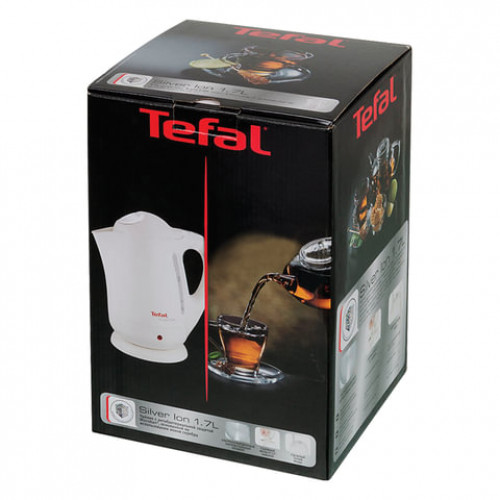 Чайник TEFAL BF925132, 1,7 л, 2400 Вт, закрытый нагревательный элемент, пластик, белый