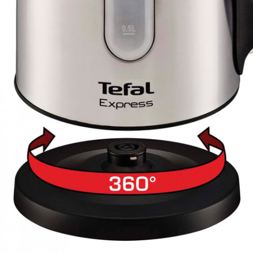 Чайник TEFAL KI230D30, 1,7 л, 2400 Вт, закрытый нагревательный элемент, нержавеющая сталь, серебристый