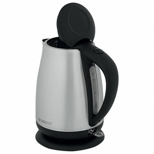 Чайник SCARLETT SC-EK21S93, 1,7 л, 2200 Вт, закрытый нагревательный элемент, сталь