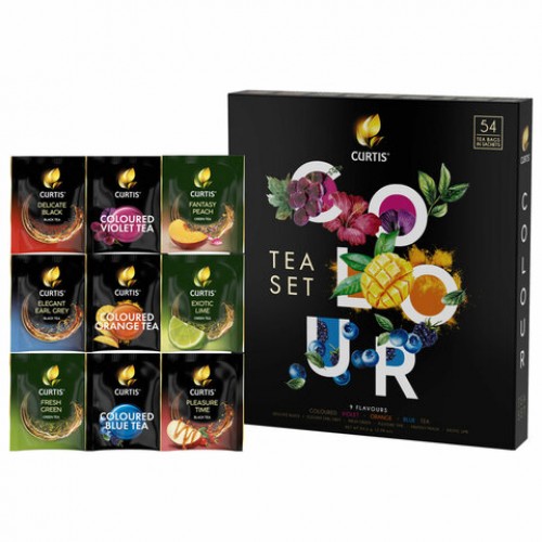 Чай CURTIS Colour Tea Set ассорти 9 вкусов, НАБОР 54 сашета, ш/к 07029, 102157