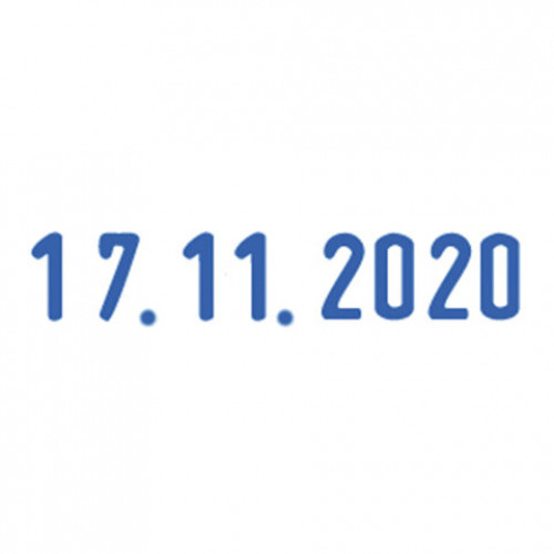 Датер-мини месяц цифрами, для банка, оттиск 20х3,8 мм, синий, TRODAT 4810 BANK, корпус черный