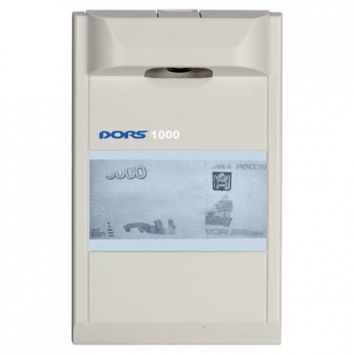 Детектор банкнот DORS 1000 М3, ЖК-дисплей 10 см, просмотровый, ИК-детекция, спецэлемент М, серый, 1000M3