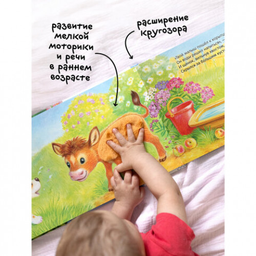Книга тактильная Потрогай и погладь. Львенок и Щенок, 12 стр., 22,5х20 см, АССОРТИ, МОЗАИКА-СИНТЕЗ