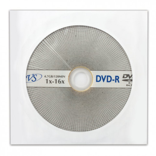 Диск DVD-R VS, 4,7 Gb, 16x, бумажный конверт