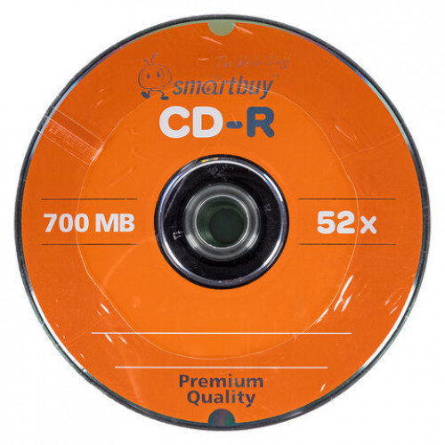 Диски CD-R SMARTBUY, 700 Мб, 52x, Bulk (упаковка на шпиле), КОМПЛЕКТ 100 шт., SBCD-R100S