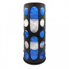 Корзина для хранения пакетов и бахил СРЕДНЯЯ 37х16х13см, крючки-крепеж в комплекте, черная, LAIMA ULTRA, 701663