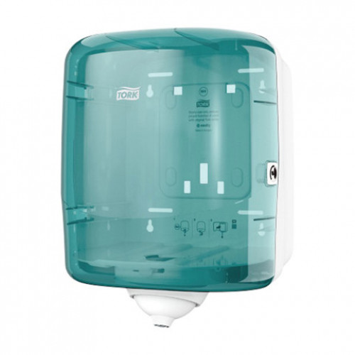 Диспенсер для полотенец с центральной вытяжкой, Tork (Система М4) Reflex, голубой, 473180