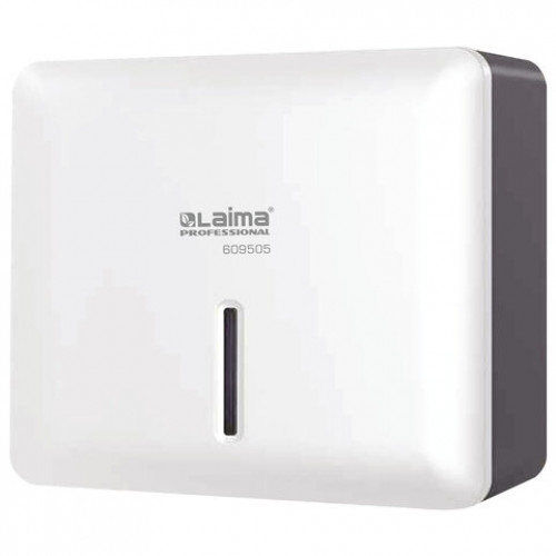Диспенсер для полотенец LAIMA PROFESSIONAL SUPER (Система H2), Z-сложения, ABS-пластик, белый, 609505