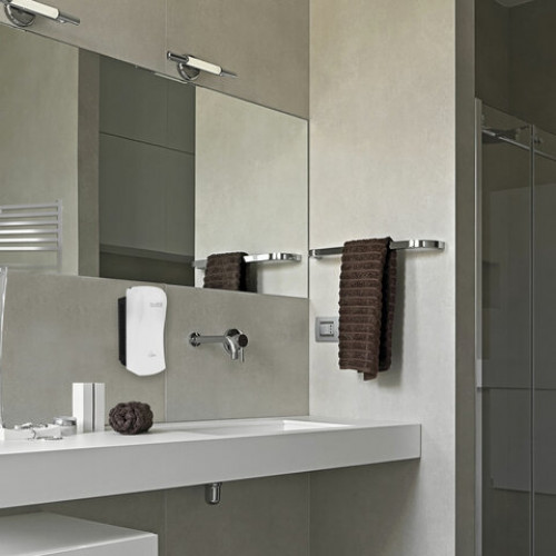 Диспенсер для мыла-пены LAIMA PROFESSIONAL ORIGINAL, НАЛИВНОЙ, 0,8 л, белый, ABS-пластик, 605776