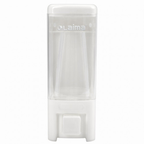 Диспенсер для жидкого мыла LAIMA, НАЛИВНОЙ, 0,48 л, белый, ABS пластик, 605052