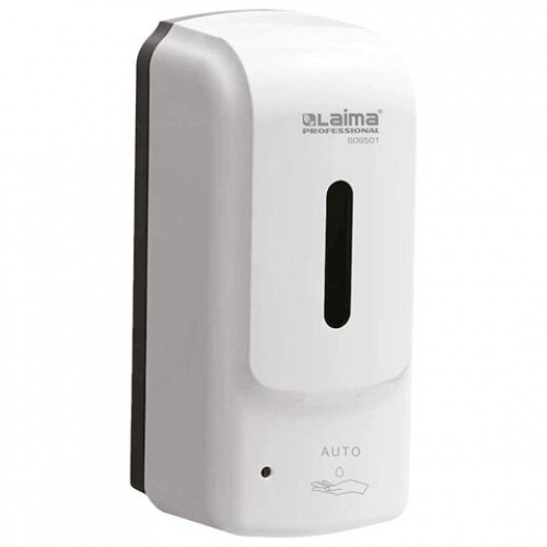 Дозатор для жидкого мыла LAIMA PROFESSIONAL SUPER, НАЛИВНОЙ, СЕНСОРНЫЙ, 1 л, белый, ABS-пластик, 609501