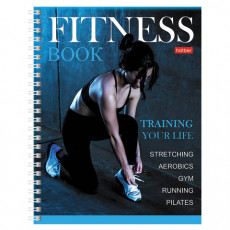 Дневник для фитнеса, А5, 96 листов, гребень, глянцевая ламинация, HATBER, Training your life, 96ФДс5лВ5гр