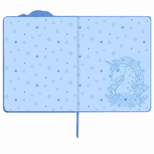 Дневник 1-4 класс 48 л., обложка кожзам (твердая) с фигурным краем, ЮНЛАНДИЯ, ЕДИНОРОГ, 105950