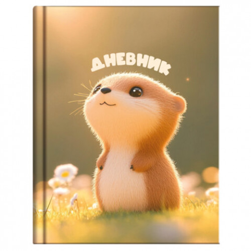 Дневник 1-4 класс 48 л., твердый, ЮНЛАНДИЯ, глянцевая ламинация, с подсказом, Хомячок, 107579