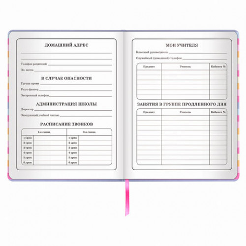Дневник 1-4 класс 48 л., обложка кожзам (твердая), печать, аппликация, ЮНЛАНДИЯ, ПУШИСТИК, 105935