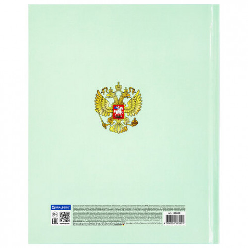 Дневник 1-4 класс 48 л., твердый, BRAUBERG, глянцевая ламинация, с подсказом, Символика, 106600