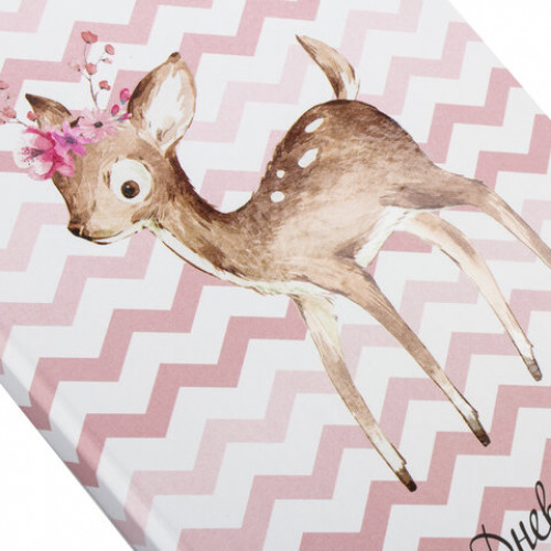 Дневник 1-4 класс, 48 л., твердый, ЮНЛАНДИЯ, выборочный лак, с подсказом, Олененок, 106027