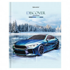 Дневник 5-11 класс 48 л., твердый, BRAUBERG, глянцевая ламинация, с подсказом, Discover, 106398