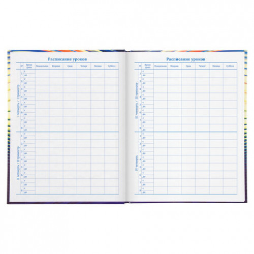 Дневник 5-11 класс, 48 л., твердый, BRAUBERG, глянцевая ламинация, с подсказом, Фантазия, 106065