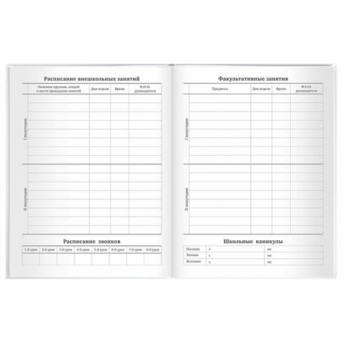 Дневник МП 1-11 класс 40 л., твердый, BRAUBERG, матовая ламинация, Белый, 106641