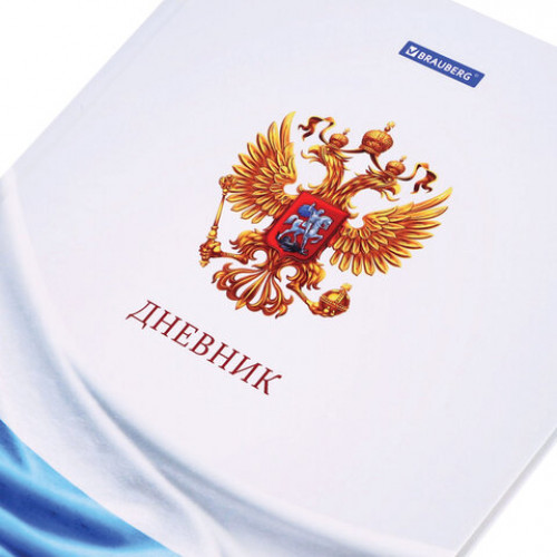 Дневник МП 1-11 класс 40 л., твердый, BRAUBERG, ламинация, цветная печать, РОССИЙСКОГО ШКОЛЬНИКА-6, 106643