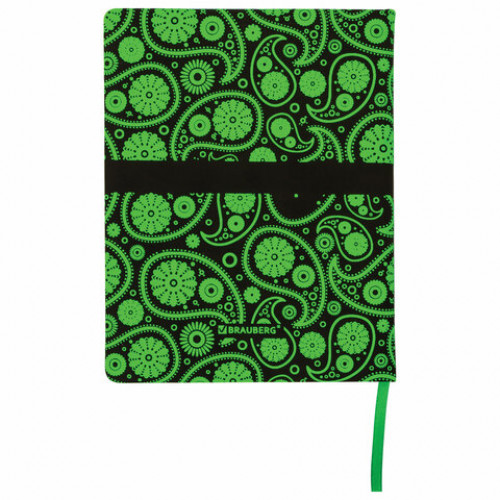 Дневник 1-11 класс 48 л., обложка кожзам (твердая), флуоресцентный, BRAUBERG, УЗОР, 105981