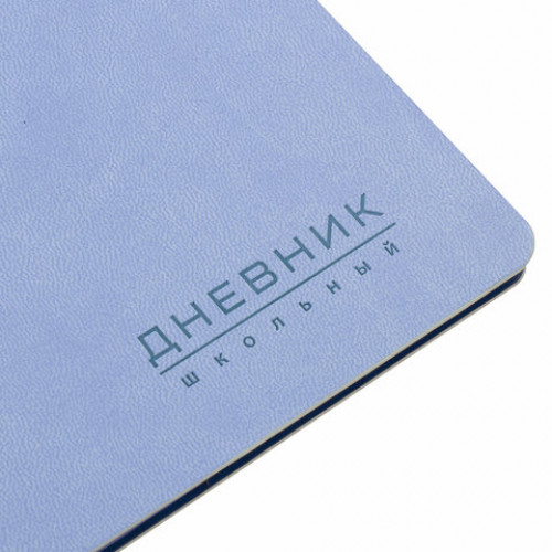 Дневник 1-11 класс 48 л., обложка кожзам (гибкая), термотиснение, BRAUBERG ORIGINAL, голубой, 105965