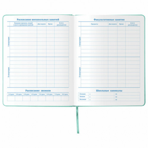 Дневник 1-11 класс 48 л., обложка кожзам (твердая), тиснение, аппликация, BRAUBERG, РУСАЛКА, 105978