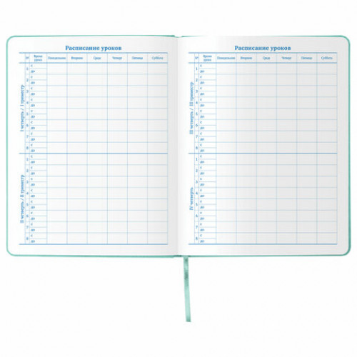 Дневник 1-11 класс 48 л., обложка кожзам (твердая), тиснение, аппликация, BRAUBERG, РУСАЛКА, 105978