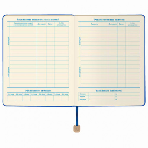 Дневник 1-11 класс 48 л., обложка кожзам (гибкая), термотиснение, BRAUBERG ORIGINAL, голубой, 105965