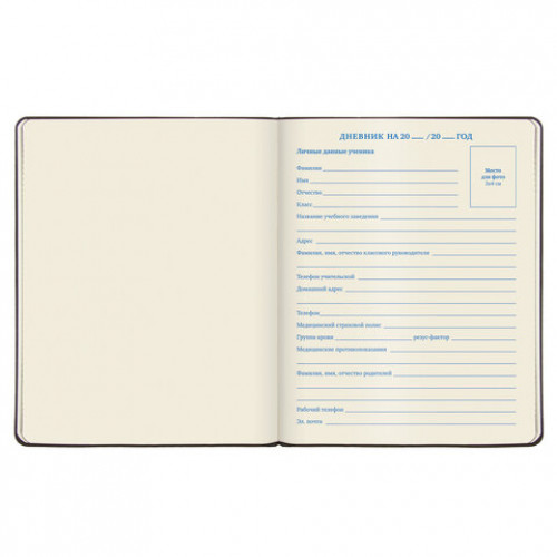 Дневник 1-11 класс 48 л., обложка кожзам (гибкая), термотиснение, BRAUBERG ORIGINAL, красный, 105964