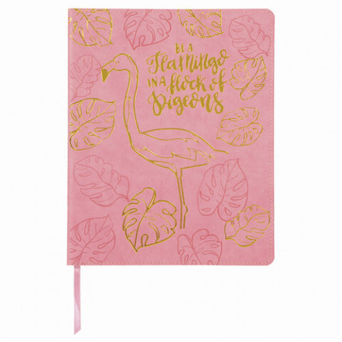 Дневник 1-11 класс 48 л., обложка кожзам (гибкая), термотиснение, фольга, BRAUBERG, ФЛАМИНГО, 105970