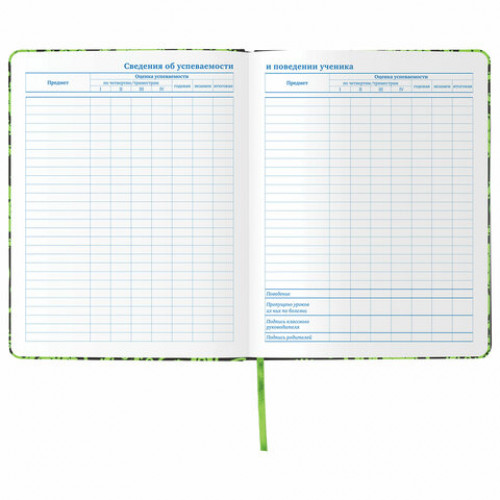 Дневник 1-11 класс 48 л., обложка кожзам (твердая), флуоресцентный, BRAUBERG, УЗОР, 105981