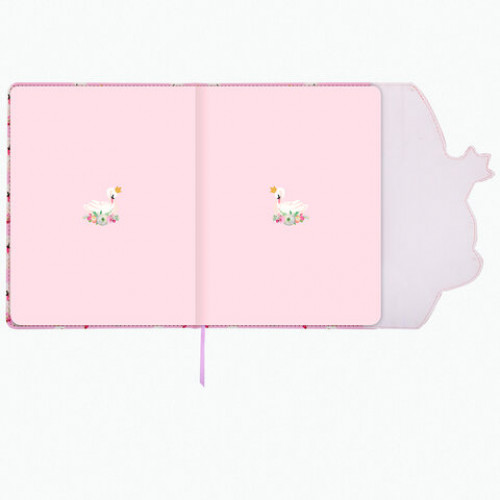 Дневник 1-11 класс 48 л., обложка кожзам (твердая), магнитный клапан, ЮНЛАНДИЯ, ЛЕБЕДЬ, 105953