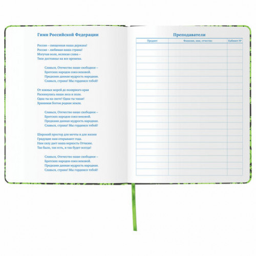 Дневник 1-11 класс 48 л., обложка кожзам (твердая), флуоресцентный, BRAUBERG, УЗОР, 105981