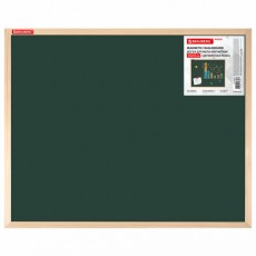Доска для мела магнитная 50х70 см, зеленая, деревянная рамка, BRAUBERG Wood, 238799